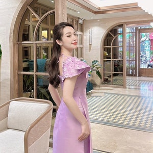 Women ao dai Vietnamese modern ao dai for women, female image 2