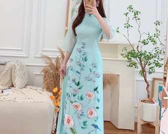 Women Ao dai- Vietnamese traditional dress for women, female