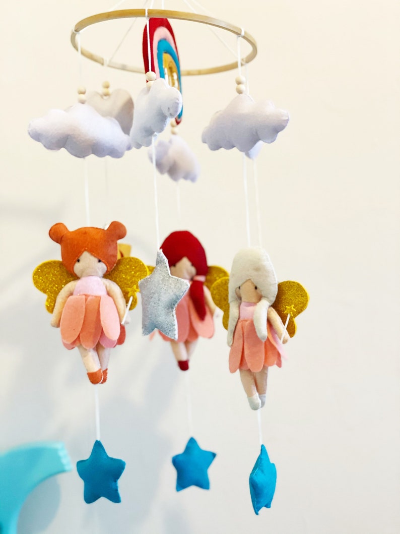 Handmade Fairy cot mobile Nursery Decor