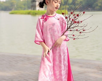 Ao dai Tet - ao dai vietnamien pour filles, enfants, adolescents