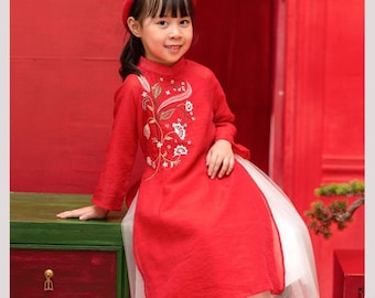 Modern ao dai for girls, kids, toddlers