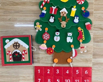 Christmas advent calendar - HandMade felt Christmas tree