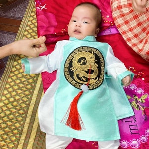 Baby boy ao dai- Vietnamese traditional clothes for babies, infants, newborn