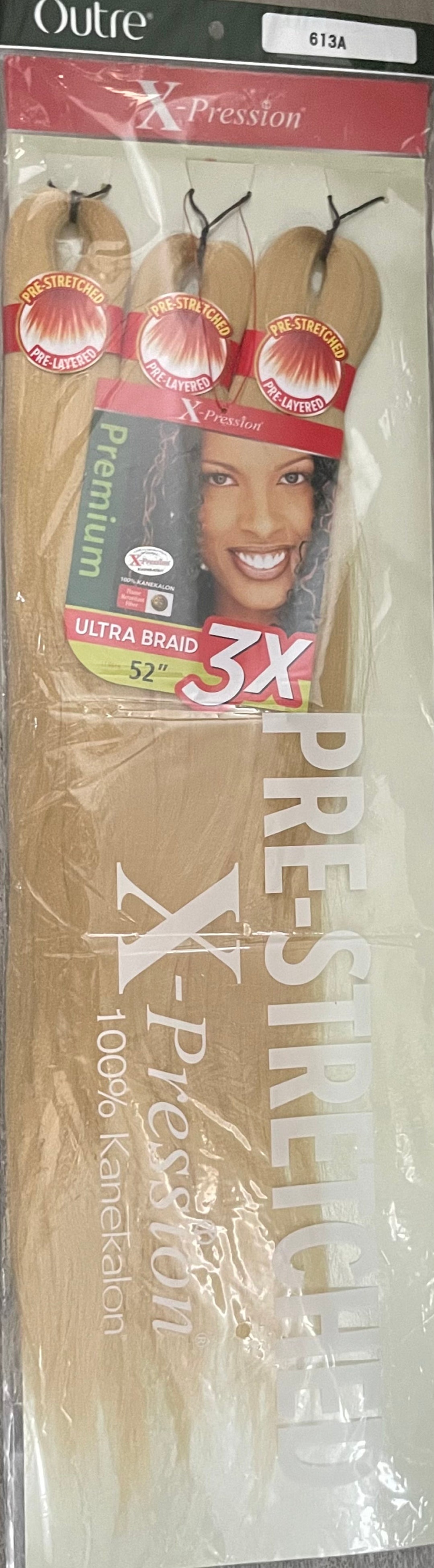 X-pression Braid Pre-stretched 52''(4-packs of 12 Bundles),color 613A ...