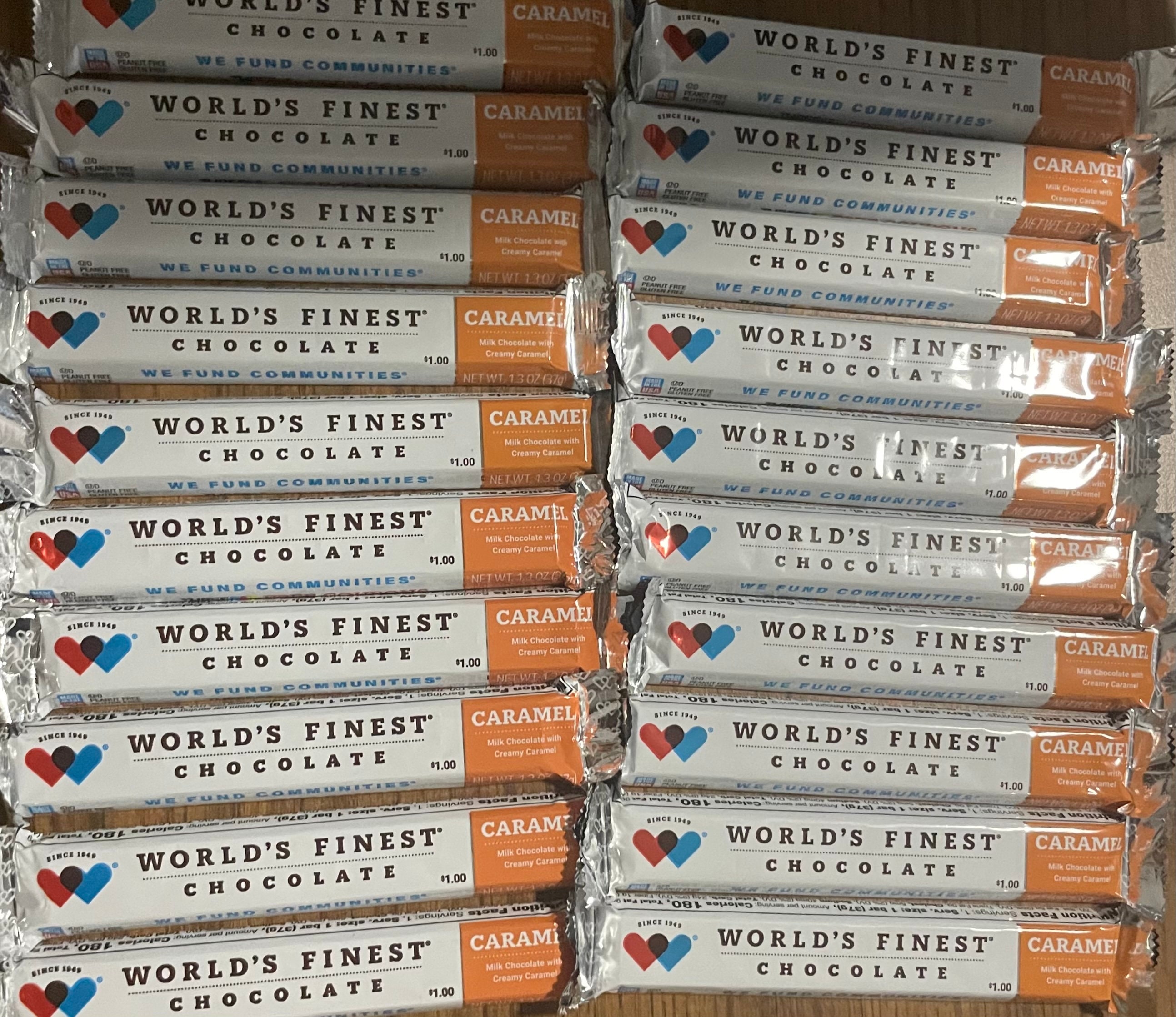 World s Finest Chocolate 20 Bars Caramel Chocolate Etsy
