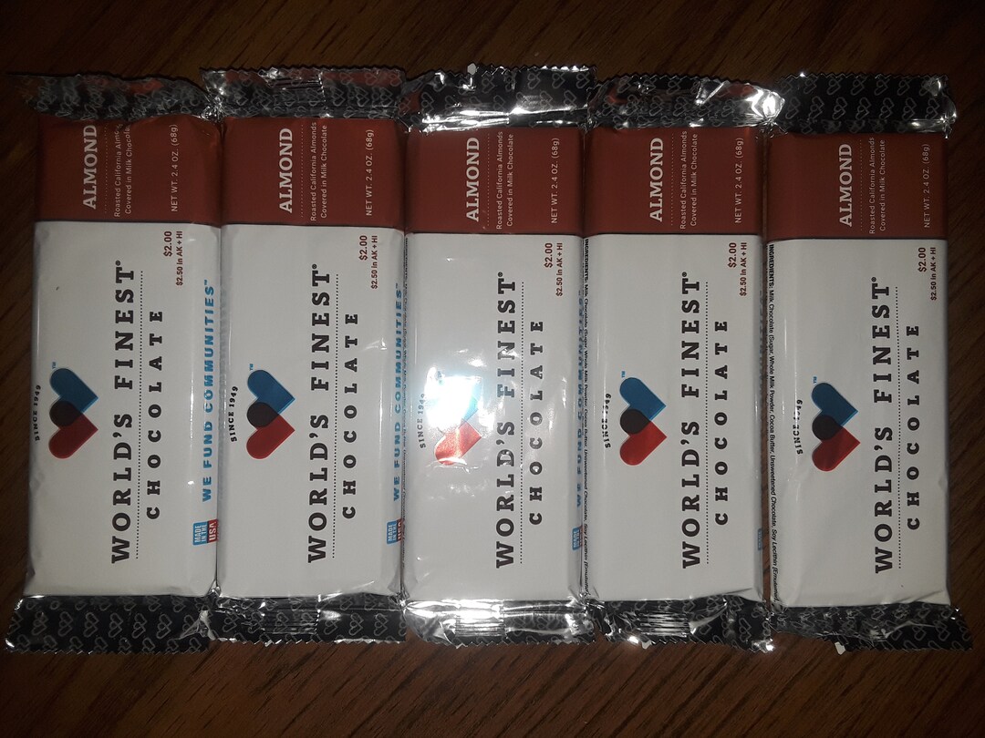 World's Finest Chocolate 5 Double Bar Almond Etsy