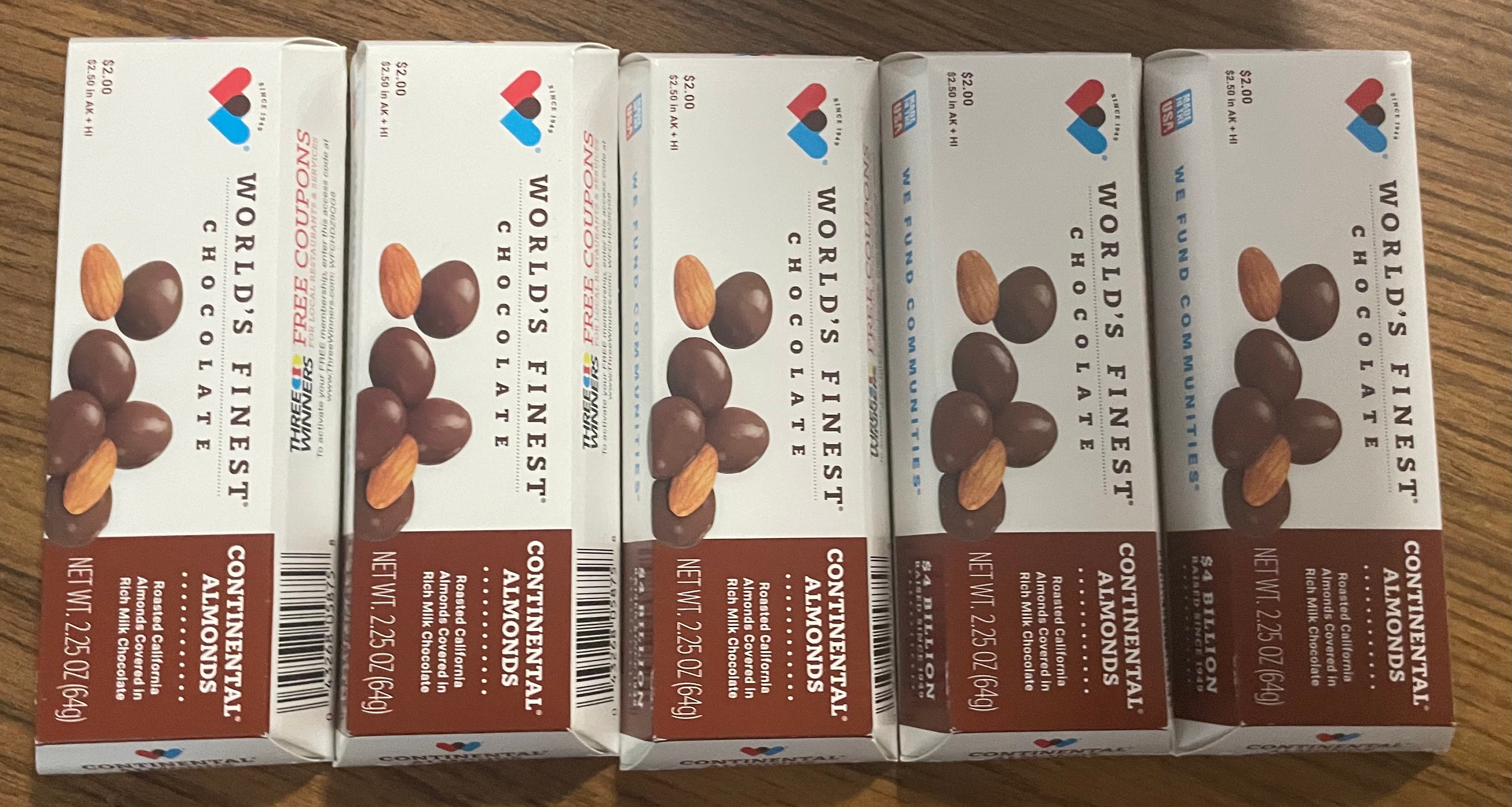 World's Finest Chocolate 5 Boxes Continental Almonds Etsy
