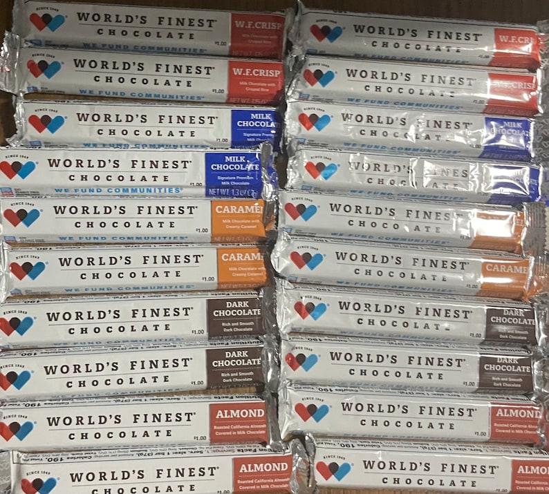 World's Finest Chocolate 20 Bars Variety Chocolate Etsy