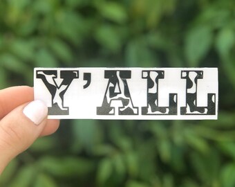 Cowprint Y'all Vinyl Sticker | Laptop Decal | Car Decal | Waterbottle Sticker