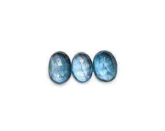 London Blue Topaz 6x4mm to 8x6mm Natural London Blue Topaz Cabochon Oval Loose Gemstone @ All Calibrated Size Available 6x4mm to 8x6mm