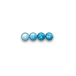 London Blue Topaz Cabochons Rose Cut - 5 mm Round