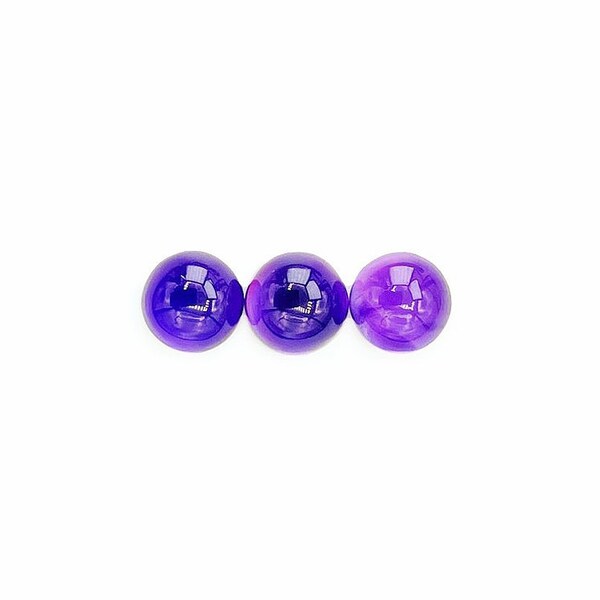 Purple Amethyst Cabochons Smooth Cut - 8mm Round Amethyst Gemstone, Amethyst Cabs