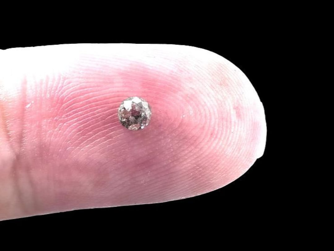 Premium Salt and Pepper Diamond Cabochon to Mm Round