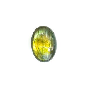 Gold - Green Labradorite Cabochon 18 x 13 mm, Large Labradorite Cabs, Gold Labradorite