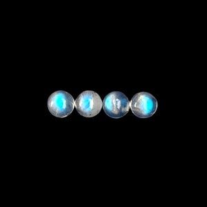 Rainbow Moonstone Cabochons Smooth Cut - 6mm Moonstone Rainbow
