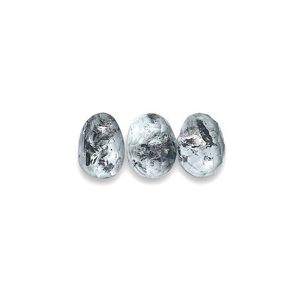 Herkimer Diamond Cabochons Rose Cut - 9 - 10.5 mm - Choose a single cabochon or a set of 3