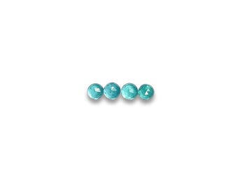 Paraiba Blue Tourmaline Cabochons: 4mm Round Rose Cut