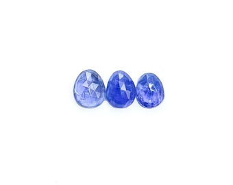 Tanzanite Cabochons Rose Cut - 8.5 to 9.5 mm Blue Tanzanite Gemstone