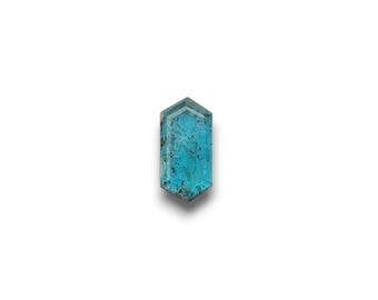 Teal Moss Kyanite Hexagon - 18 x 9 mm