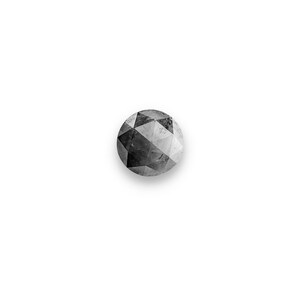 Light Gray Diamond Cabochon: 4.6-4.9mm Round Rose Cut Gemstone
