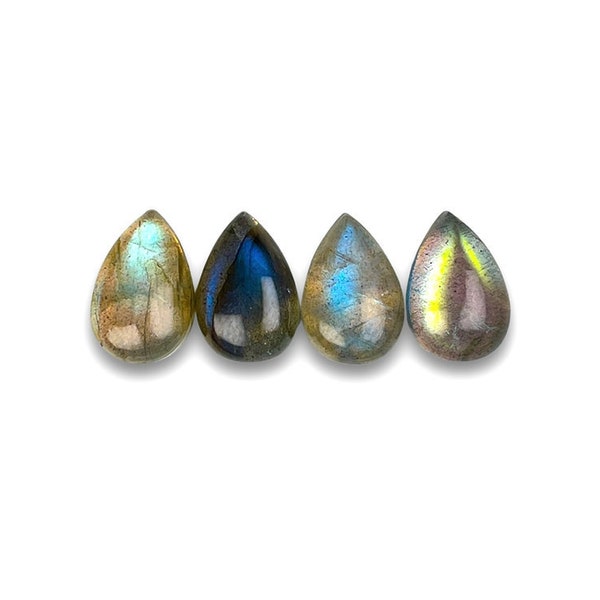 Blue Labradorite Cabochons Smooth Pear - 11.5 x 7.5 mm, Blue Lab Cabochon, Teardrop Cabochon