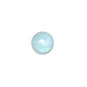 Milky Aquamarine Cabochon Smooth Cut Cabochon - 12.3 mm Round
