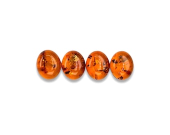 Baltic Amber Cabochons Smooth Cut - 10 mm Amber, Baltic Amber Cabs