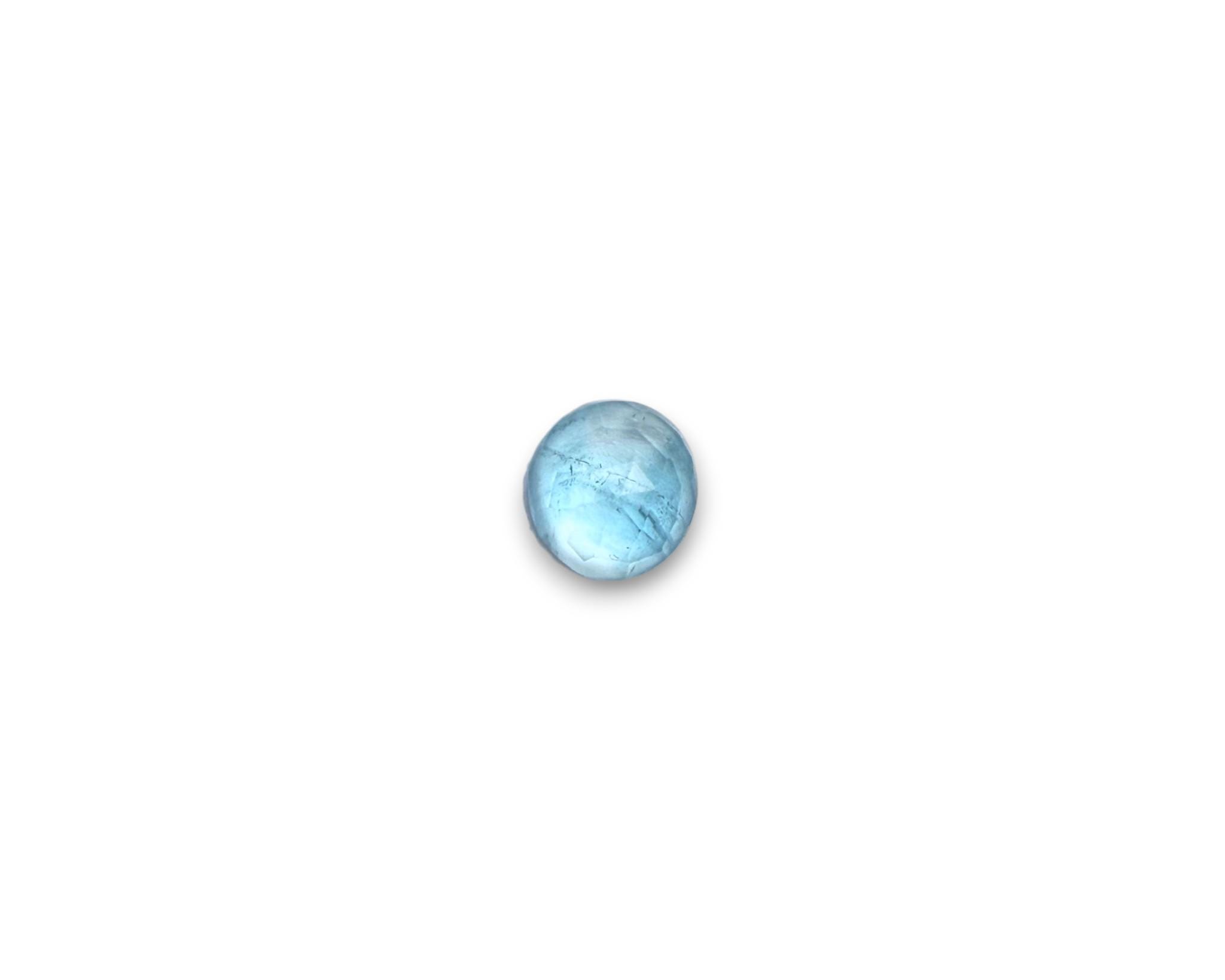 Santa Maria Aquamarine Cabochon – 8mm Round Rose Cut Gemstone - Etsy