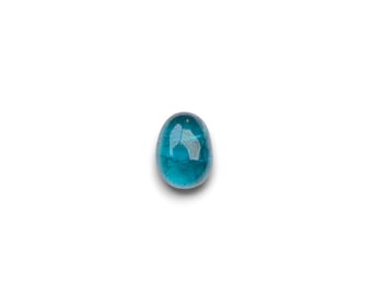 Indicolite Tourmaline Deep Teal Cabochon Smooth Cut - 7.4 x 5.5 x 3.4 mm