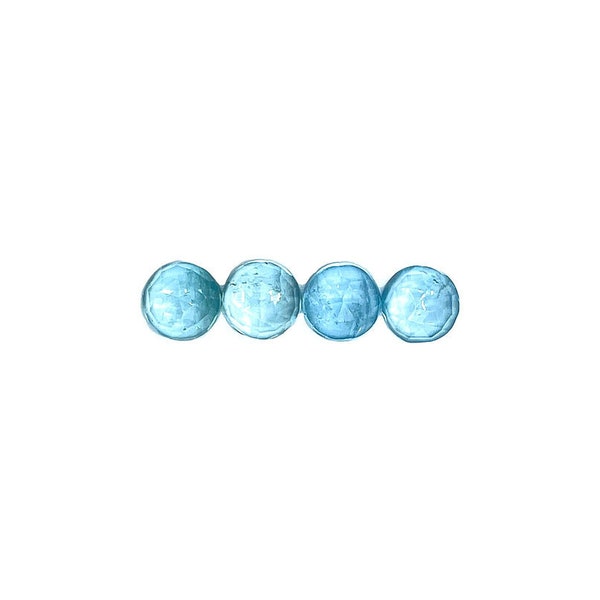 Aquamarine Cabochons Rose Cut - 6mm Round - Choose a set of 2 or 4