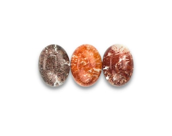 Lodolite Garden Quartz Cabochons Smooth Cut - 15 x 11 mm