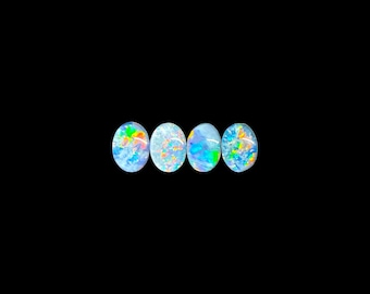 Australian Opal Triplet Cabochons 8x6mm – Rainbow Fire