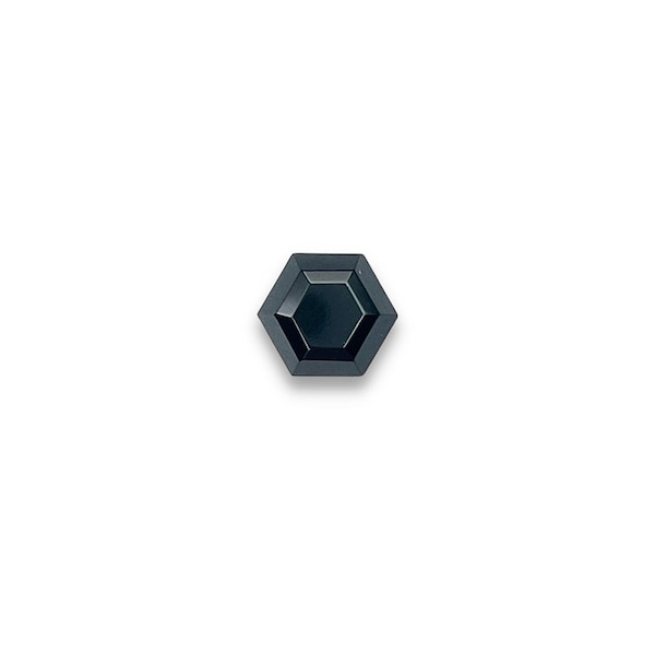 Black Onyx Hexagon Cabochon - 10 mm - Choose a single cabochon, a coordinating set of 2, or a parcel of 10