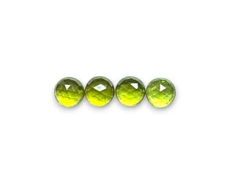 Arizona Peridot Cabochon Rose Cut - 7mm Round
