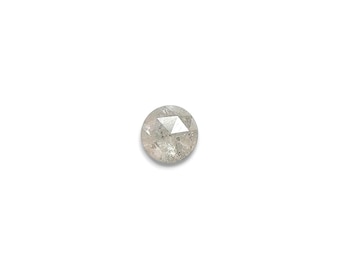 Eisweißer Diamant im Rosenschliff – 4,7 mm runder Cabochon für Anhänger