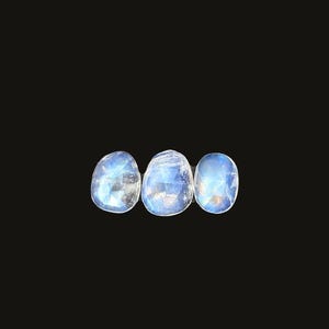 Rainbow Moonstone Cabochons: Rose Cut Gemstone (8.5-9.5mm)
