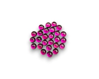Rhodolite Garnet Cabochons Smooth Cut - 3 mm Round