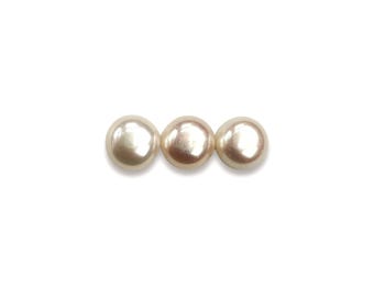 Cabujones de perlas de agua dulce de 8 mm: Fabricación de joyas con base plana