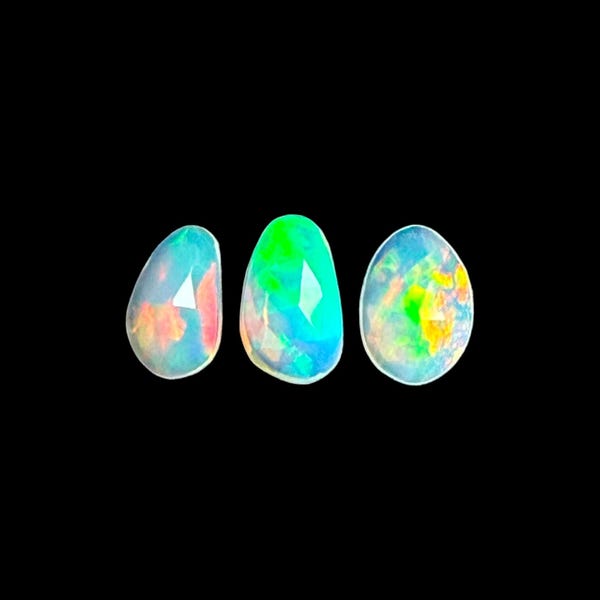 Ethiopian Opal Cabochons Rose Cut - 11.5 to 12.5 mm