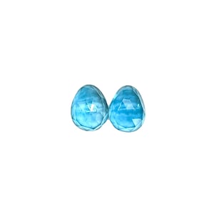 London Blue Topaz Cabochons Rose Cut - 9 to 10 mm