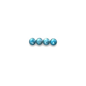London Blue Topaz Cabochons Rose Cut - 4 mm Round