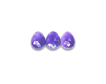 Purple Amethyst Cabochons Rose Cut - 9 to 10.5 mm, Rose Cut Amethyst Gemstone