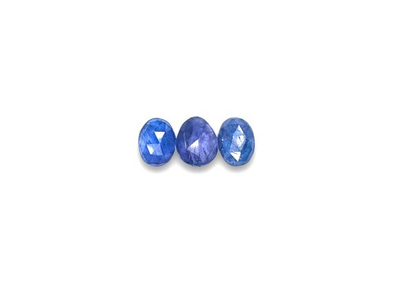 Tanzanite Cabochons Rose Cut - 7.5 to 8.5 mm Blue Tanzanite Gemstone