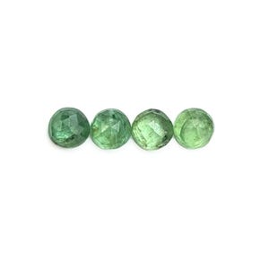 Green Kyanite Cabochon: 7mm Round Rose Cut Gemstone