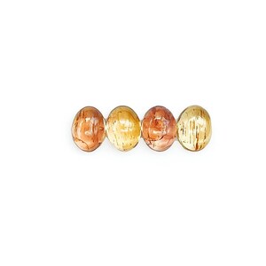 Imperial Topaz Cabochons Smooth Cut - 8 x 6 mm Ovals, Golden Topaz, Yellow Topaz