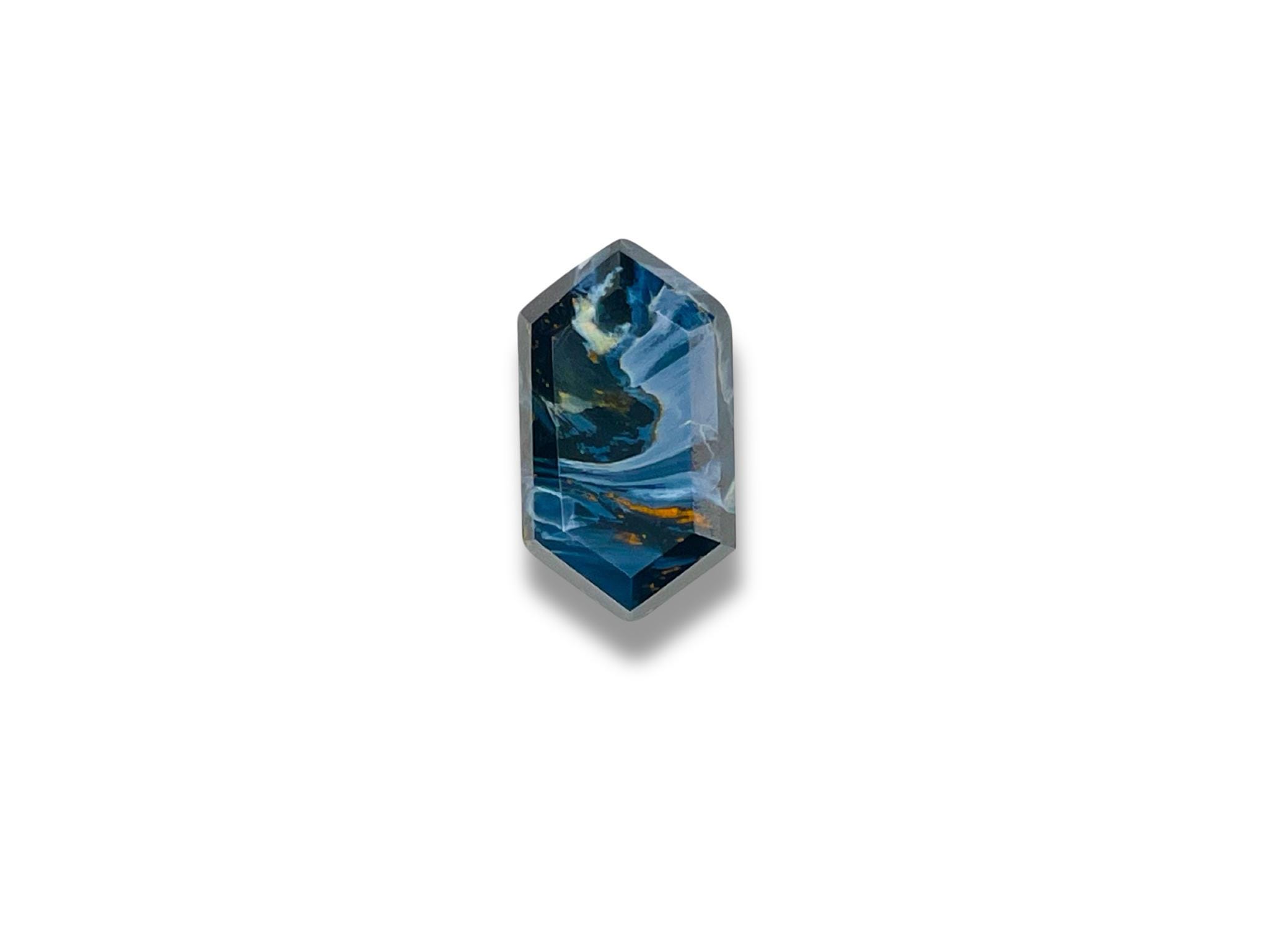Pietersite Elongated Hexagon - 18 x 10 x 4.5mm