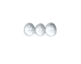 Rosengeschliffene, klare Quarz-Cabochons: Schmuckherstellung (9-10,5 mm)