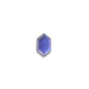 Hexagone allongé à dessus plat Iolite - 11 x 7 x 4 mm