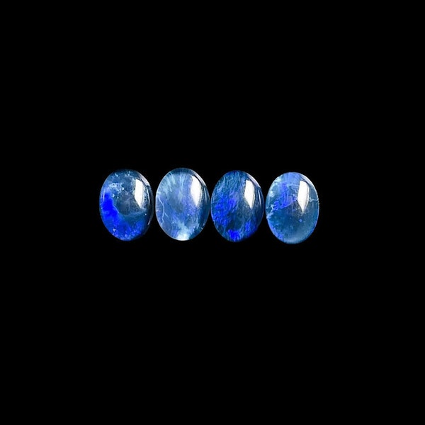 Australian Blue Opal Cabochons - 8X6 mm, Blue Opal Cab, Australian Opal Cabochons, Australian Opal Triplets