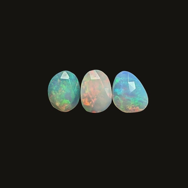 Ethiopian Opal Cabochons Rose Cut - 10.5 to 11.5 mm, Welo Opal Cabs